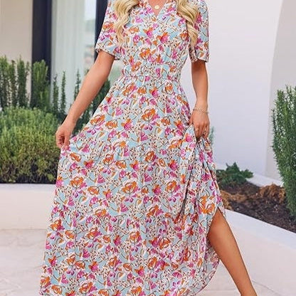 Floral Maxi Dress Elizabeth Ainsley Summer Comfort