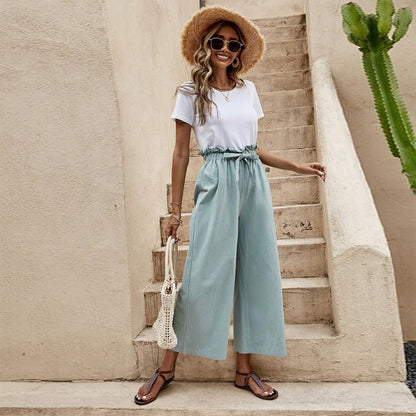 Pantalon large en lin Amelie Morin, inspiré de Pinterest