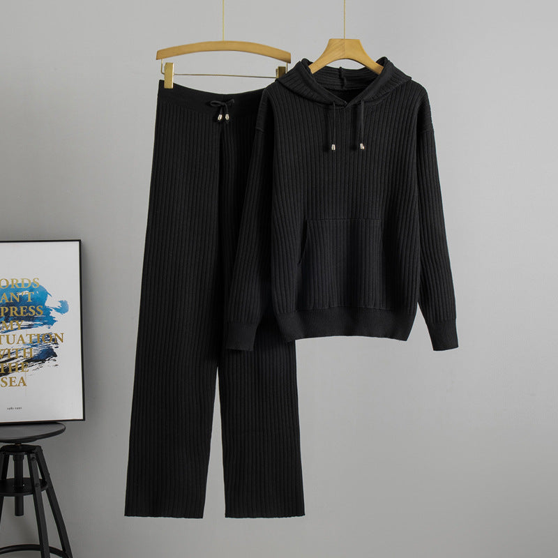 Ensemble à capuche tendance en maille par Amélie Morin