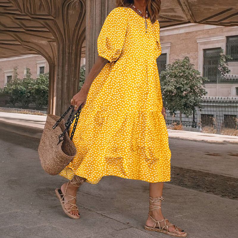 Robe midi d'été à imprimé floral Amélie Morin