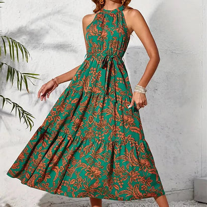 Robe d'été sans manches à fleurs bohèmes Amélie Morin
