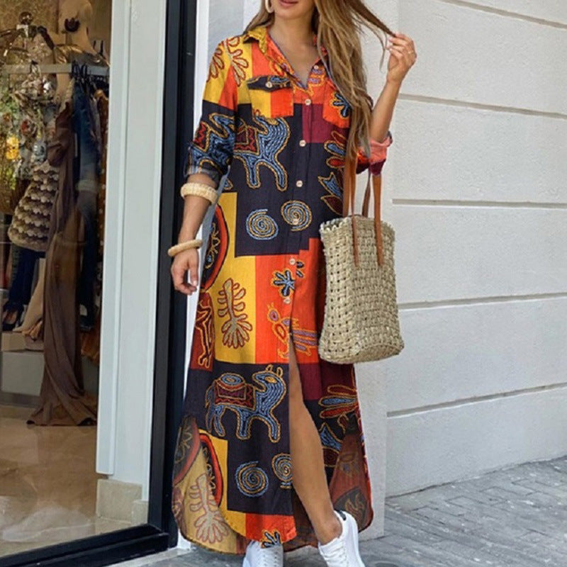 Robe-chemise imprimée Amelie Morin