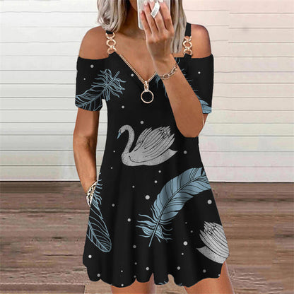 Robe courte imprimée chic par Amélie Morin