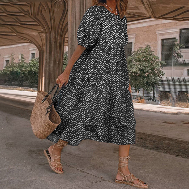 Robe midi d'été à imprimé floral Amélie Morin