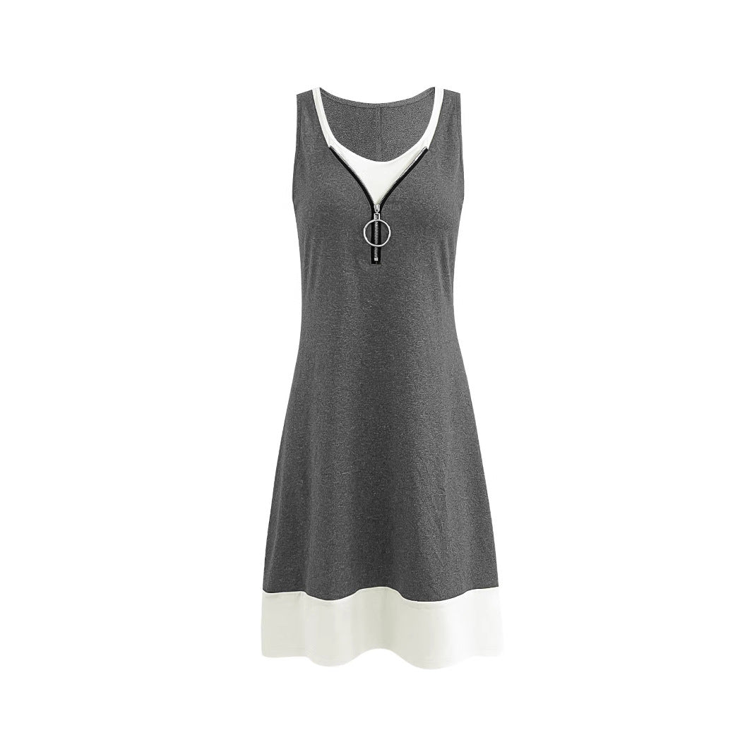 Robe gilet élégante sans manches signée Amélie Morin