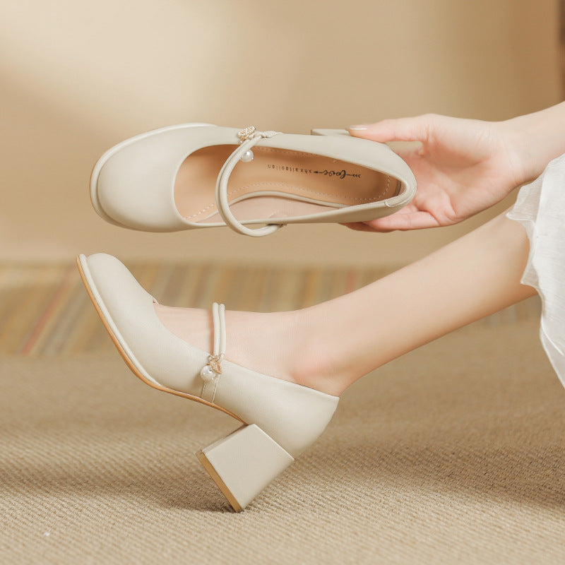 Elegant Chunky Heel High Heels by Elizabeth Ainsley