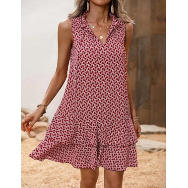 Robe sans manches imprimée bohème par Amélie Morin