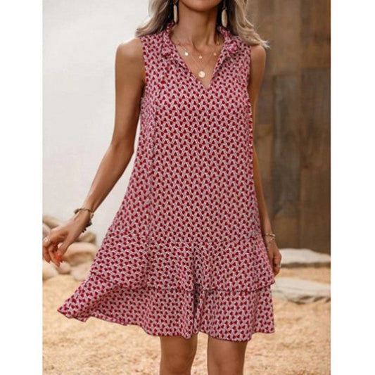 Robe sans manches imprimée bohème par Amélie Morin