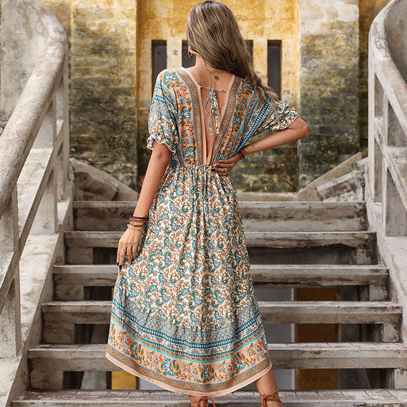Robe vintage à imprimé floral Amélie Morin Été