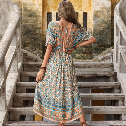 Robe vintage à imprimé floral Amélie Morin Été