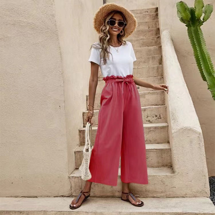 Pantalon large en lin Amelie Morin, inspiré de Pinterest