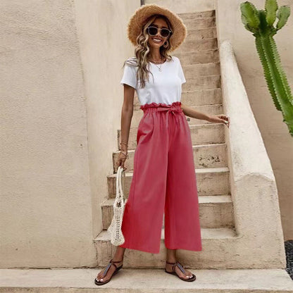 Pantalon large en lin Amelie Morin, inspiré de Pinterest