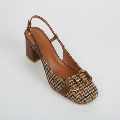Escarpins vintage à talons carrés Amélie Morin