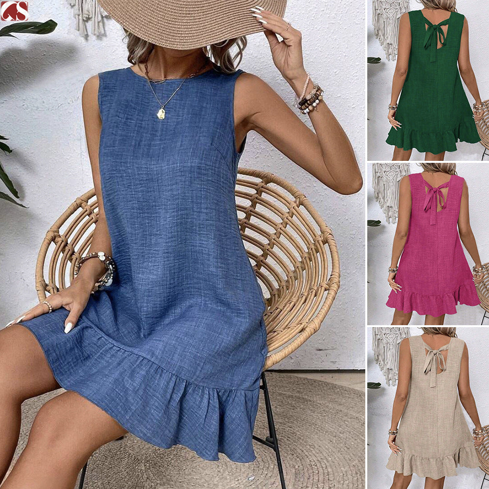 Ruffle Sleeveless Summer Dress by Elizabeth Ainsley