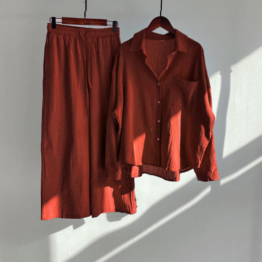 Ensemble décontracté en coton et lin par Amélie Morin