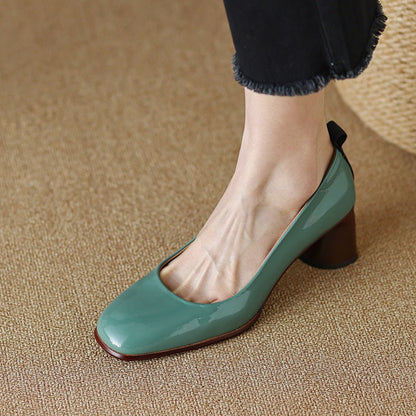 Escarpins élégants en cuir à talons compensés par Amélie Morin