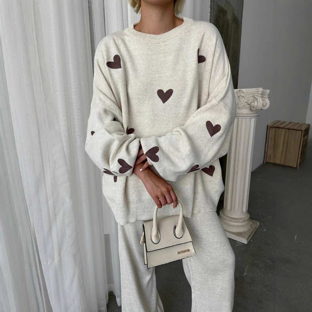 Ensemble en maille Chic Heart par Amélie Morin