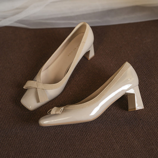 Elegant Chunky Heel Pumps Elizabeth Ainsley Heels