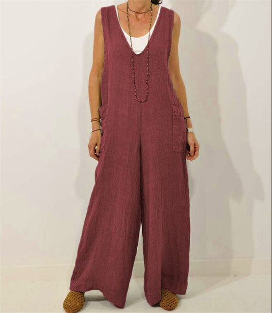 Relaxed V-Neck Cotton Jumper by Elizabeth Ainsley