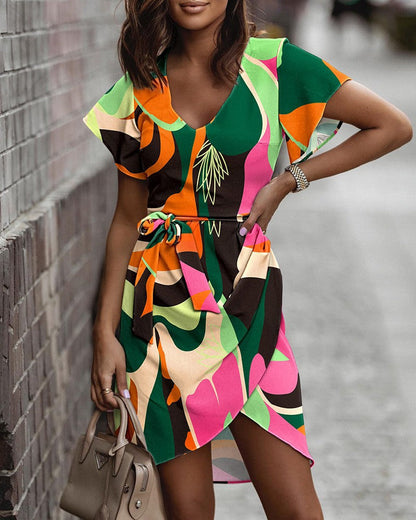 Robe d'été imprimée et vibrante Amelie Morin