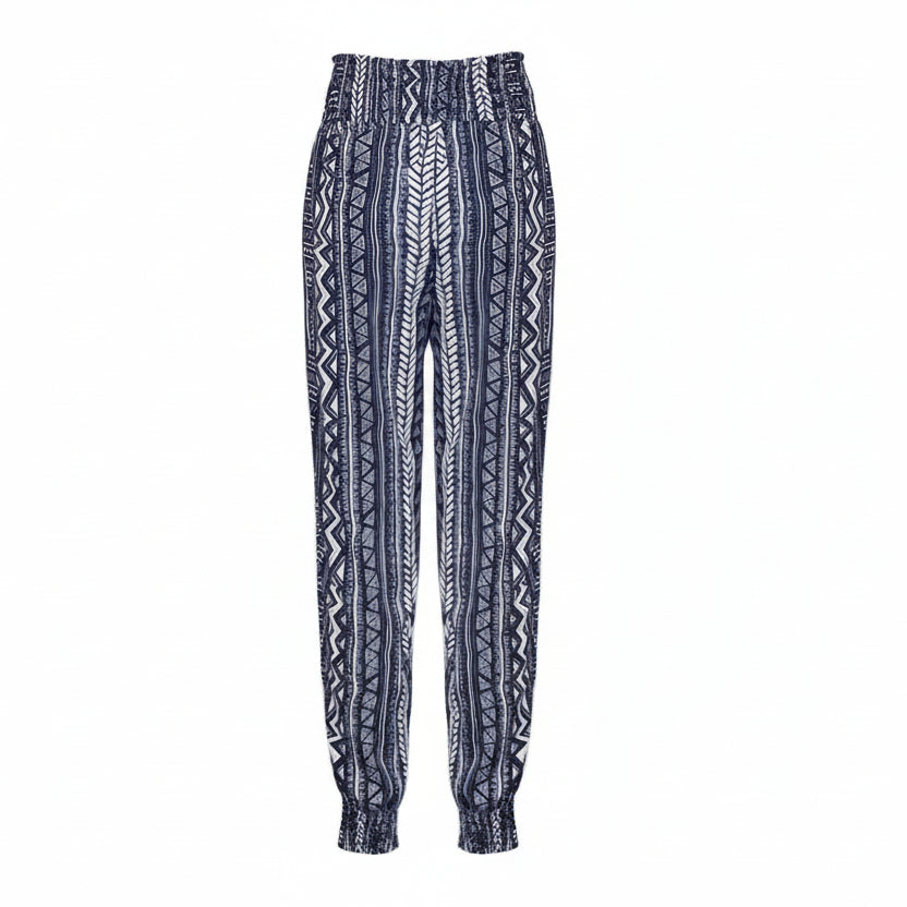 Pantalon imprimé taille haute bohème par Amélie Morin