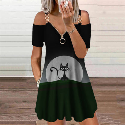 Robe courte imprimée chic par Amélie Morin