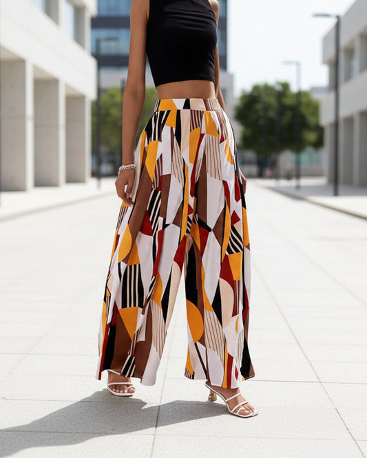Pantalon bootcut imprimé vibrant Amelie Morin