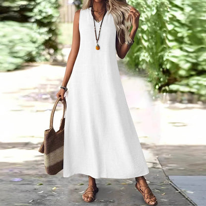 Robe sans manches en chanvre chic Amélie Morin