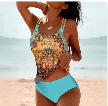 Bikini rétro taille haute par Amélie Morin