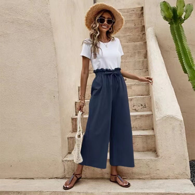 Pantalon large en lin Amelie Morin, inspiré de Pinterest