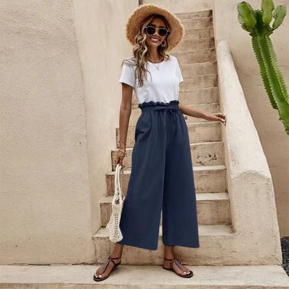 Pantalon large en lin Amelie Morin, inspiré de Pinterest