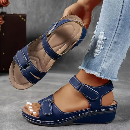 Sandales compensées confortables Amelie Morin à brides Perfect-Fit