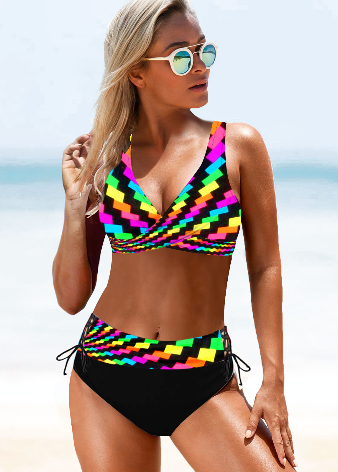 Vibrant High Waist Bikini by Elizabeth Ainsley