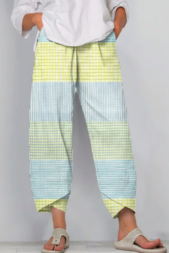 Pantalon court à rayures vibrantes Amelie Morin