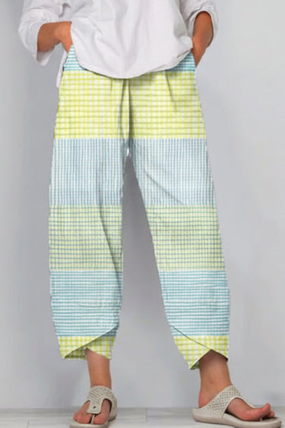 Pantalon court à rayures vibrantes Amelie Morin