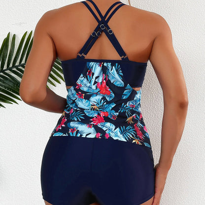 Ensemble bikini taille haute fleuri par Amélie Morin
