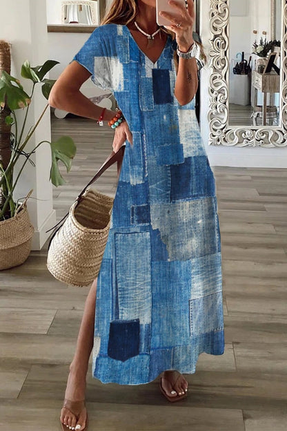 Robe midi élégante à imprimé 3D signée Amélie Morin