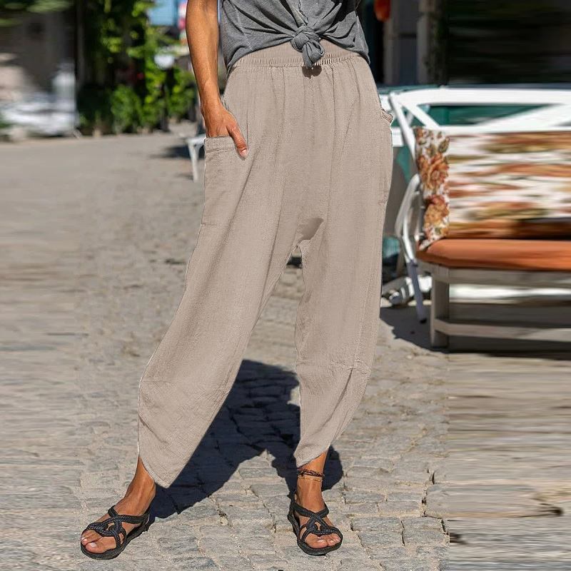 Pantalon décontracté en coton Amelie Morin, coupe ample