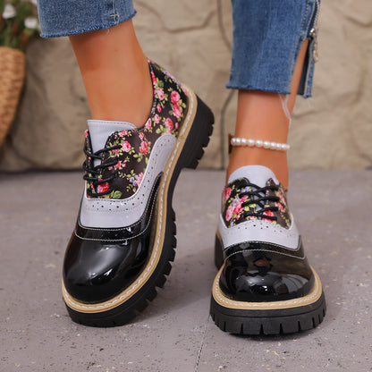Chaussures décontractées grandes tailles à imprimé floral chic Amelie Morin