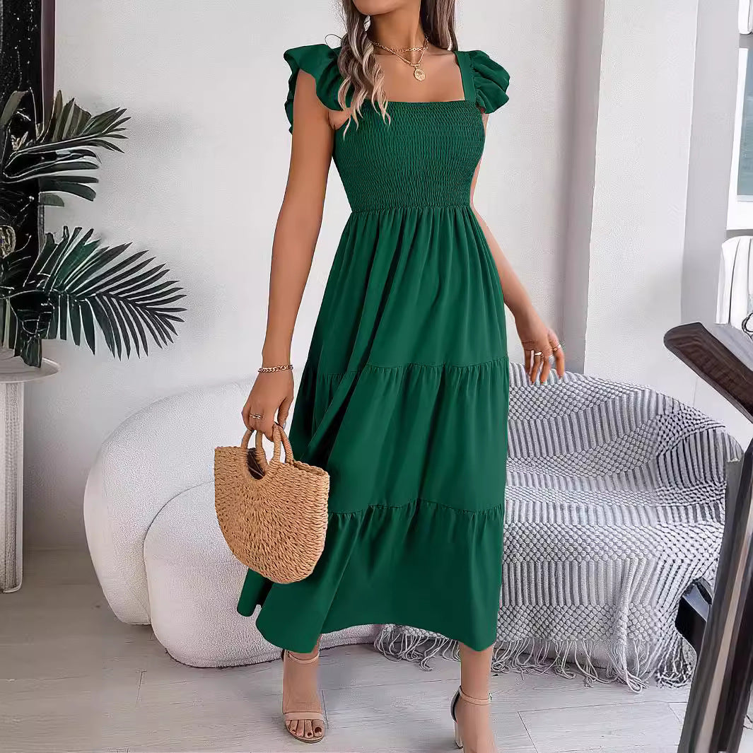 Élégante robe d'été midi sans manches Amélie Morin