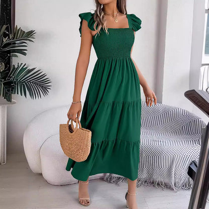 Élégante robe d'été midi sans manches Amélie Morin