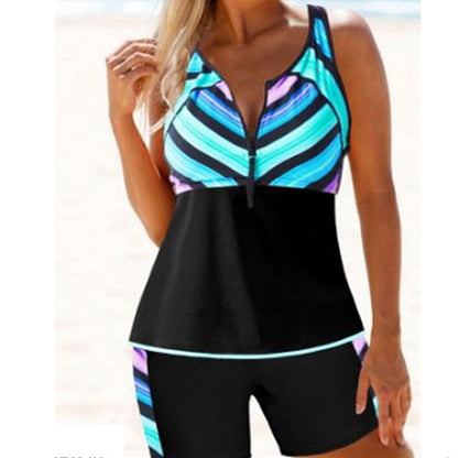 Tankini jupe à motif floral par Amélie Morin