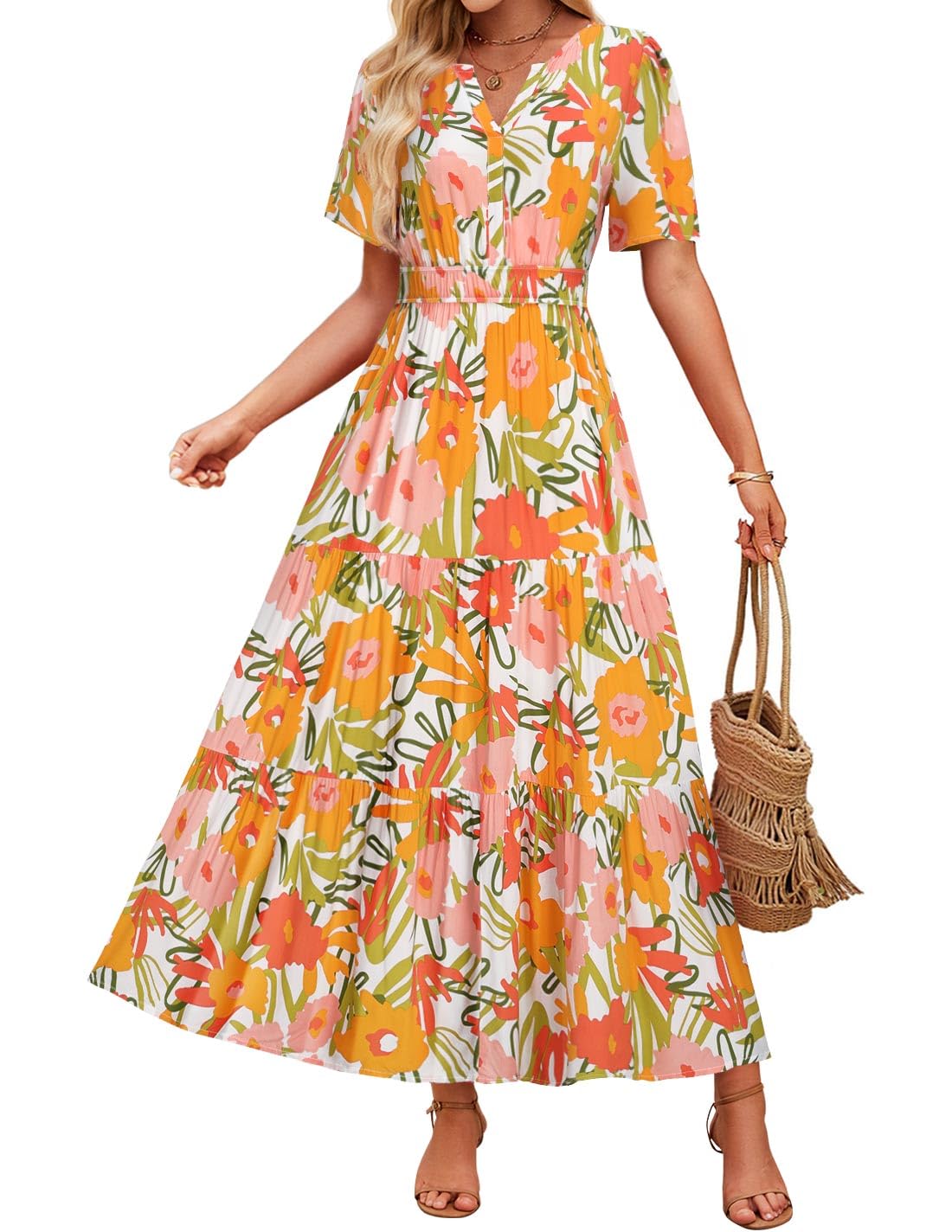Robe maxi fleurie Amélie Morin Confort d'été