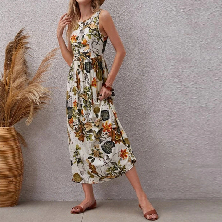 Robe trapèze en coton à imprimé floral signée Amélie Morin