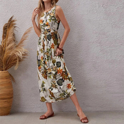 Robe trapèze en coton à imprimé floral signée Amélie Morin