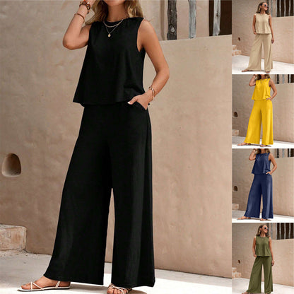 Elegant Loose Cotton Set by Elizabeth Ainsley