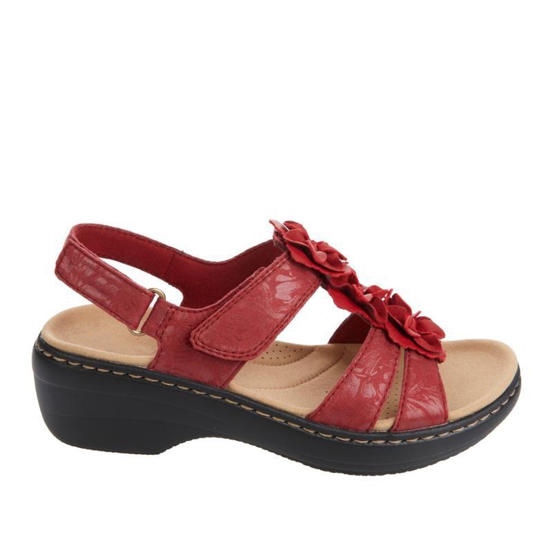 Sandales compensées Amelie Morin à motif floral et confort