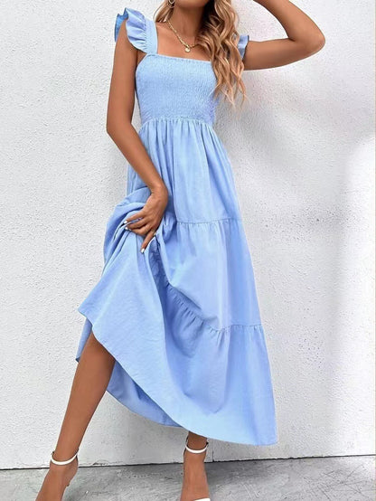 Robe longue chic à volants signée Amélie Morin