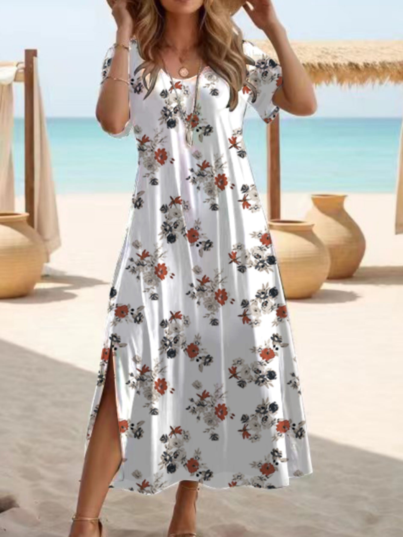 Robe maxi fendue élégante signée Amélie Morin