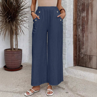 Pantalon large taille haute décontracté par Amélie Morin